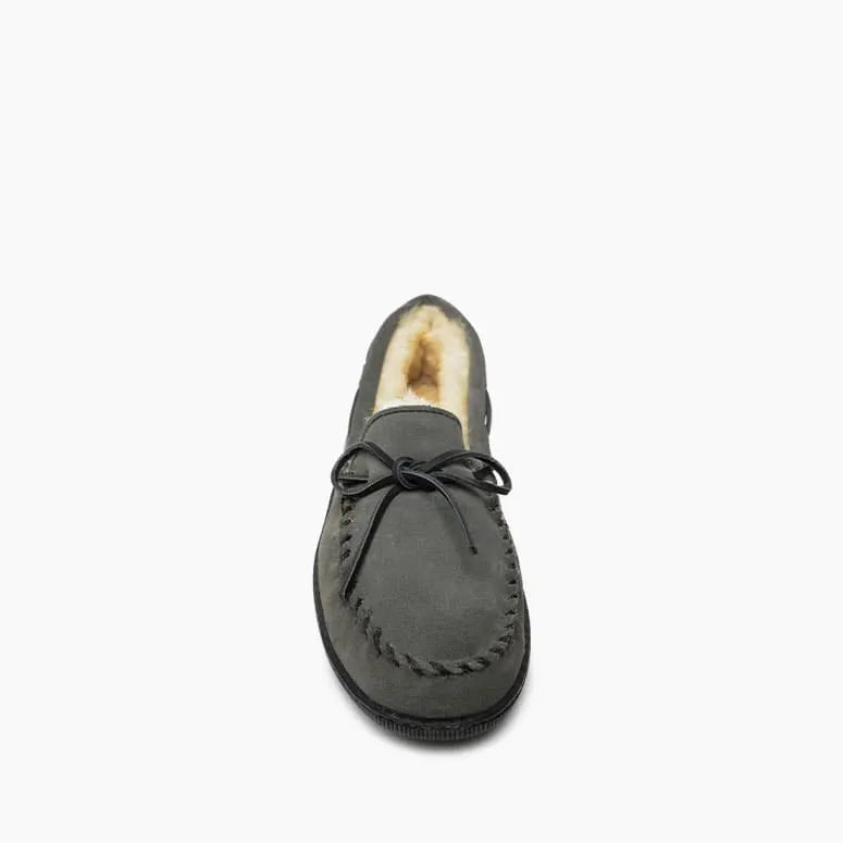 Men's Men's Sheepskin Hardsole Slipper - Wide & Extended Sizes