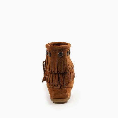Women's Double Fringe Side Zip Boot