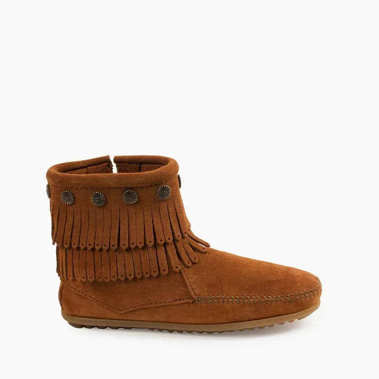 Women's Double Fringe Side Zip Boot