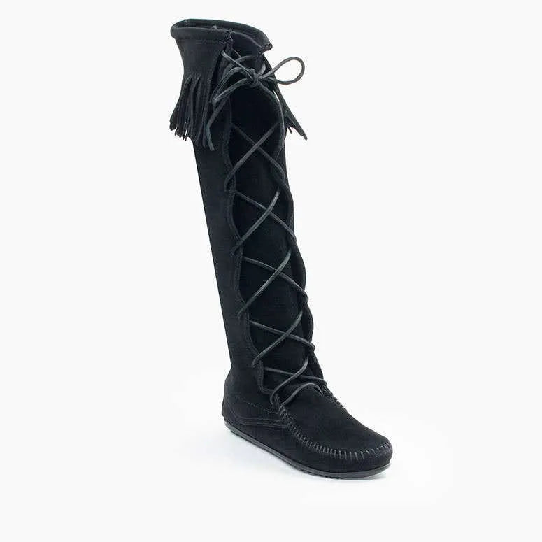 Women's Women's Front Lace Knee High Boot
