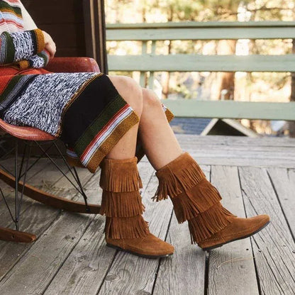 Women's 3-Layer Fringe Boot