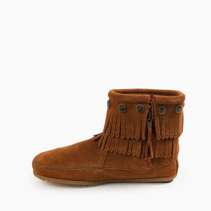 Women's Double Fringe Side Zip Boot